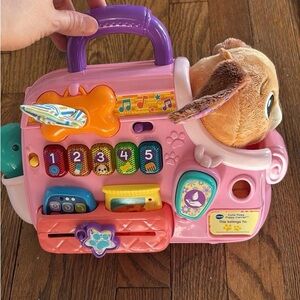 Colorful Interactive Learning Toy with Plush Dog